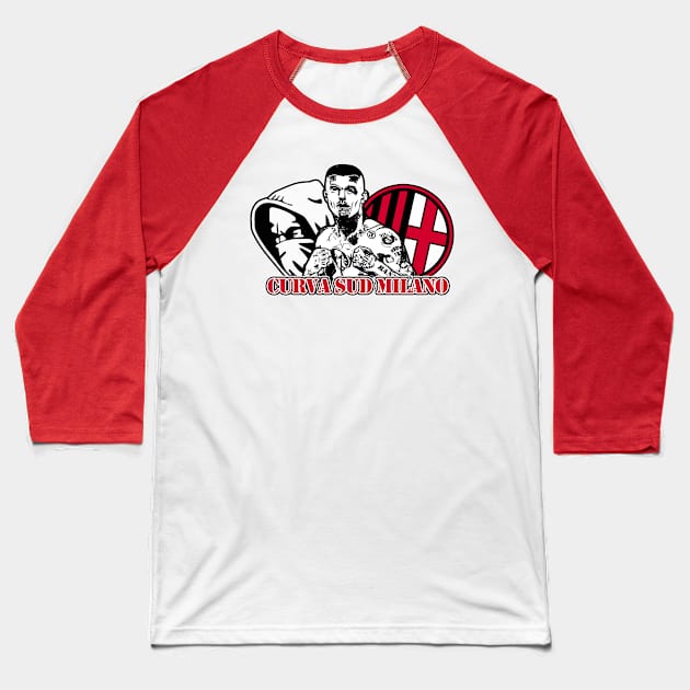 Curva sud milano Baseball T-Shirt by lounesartdessin